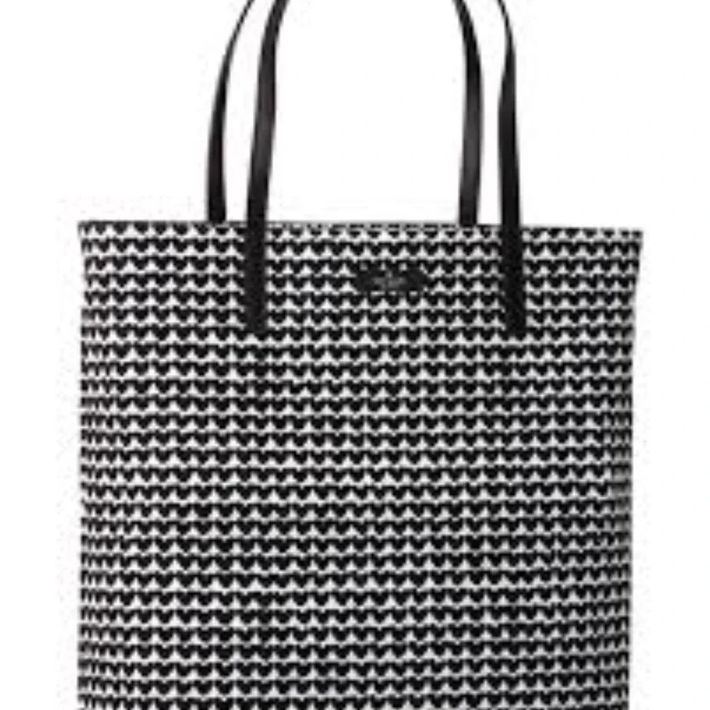 KATE SPADE NEW YORK BON SHOPPER HEART PRINT TOTE BAG
